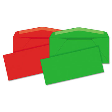 Quality Park™ Colored Envelope, #10, Commercial Flap, Gummed Closure, 4.13 X 9.5, Red, 25-pack freeshipping - TVN Wholesale